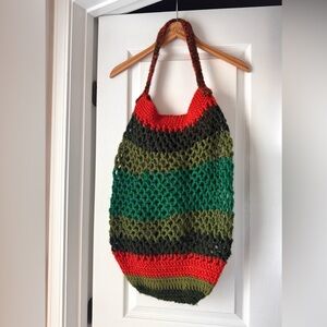 Crochet hobo bag